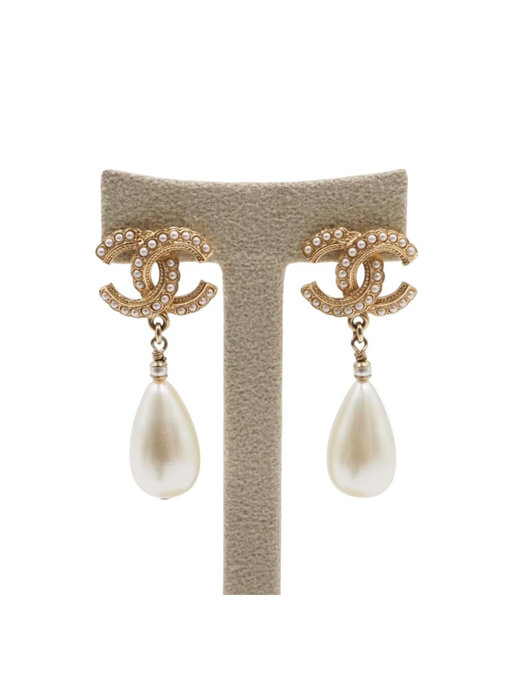 Chanel Pearl Drop Earrings #358735C61B
